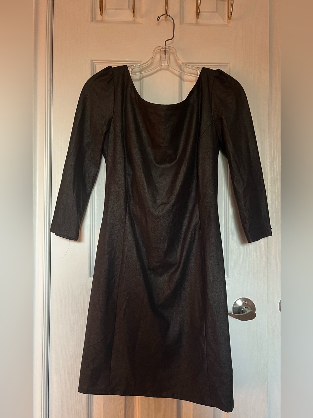 Guess Black Long-Sleeve Scoop-Neck Dress